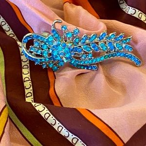 2 Beautiful Rhinestone metal hair clips